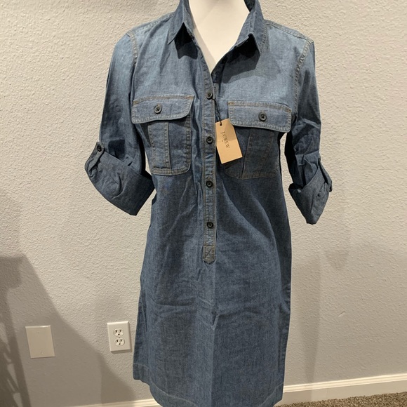 j crew factory denim dress